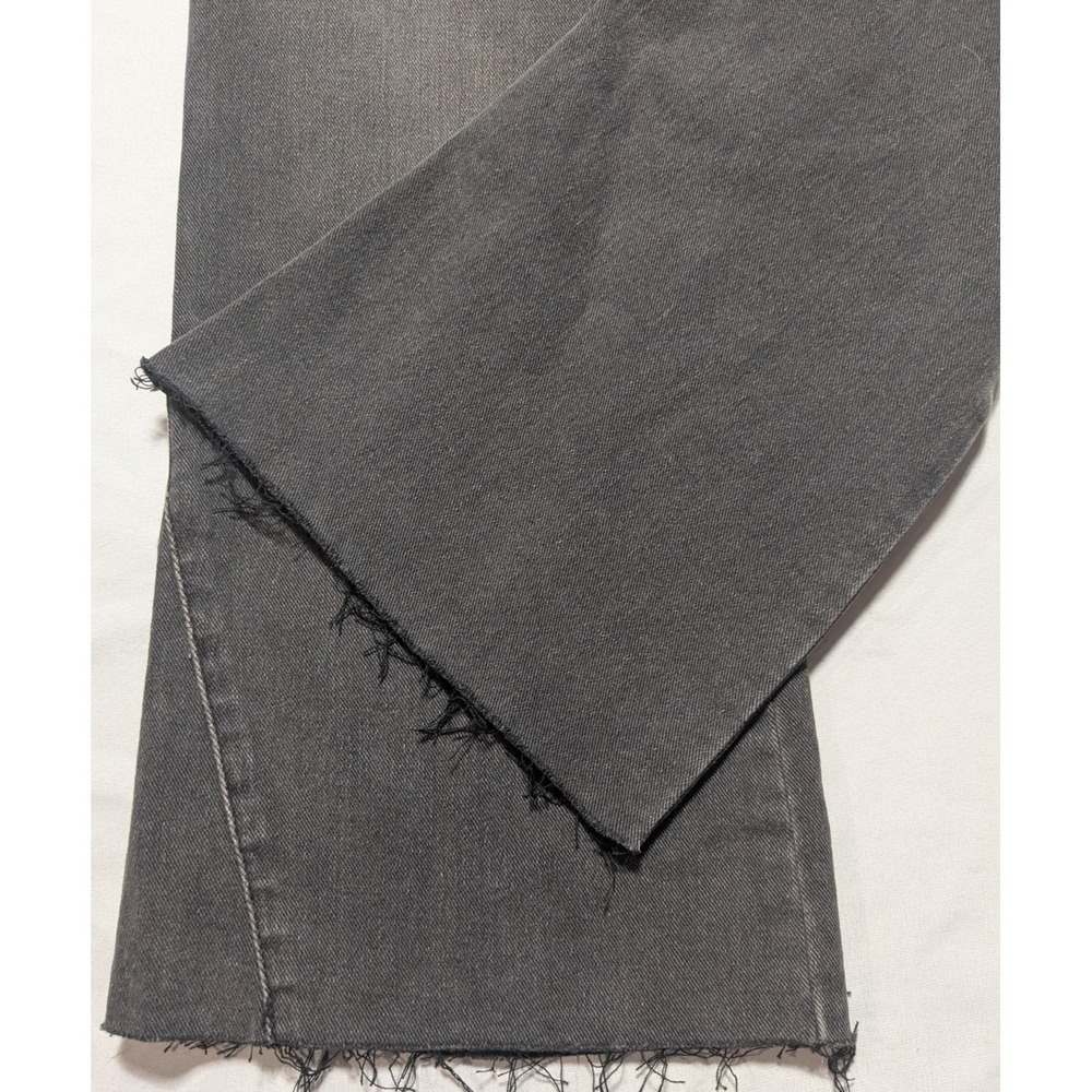 EXPRESS CROPPED FLARE‎ HIGH RISE - Women 14 Raw Hem Black Denim Jeans NEW - Picture 13 of 16